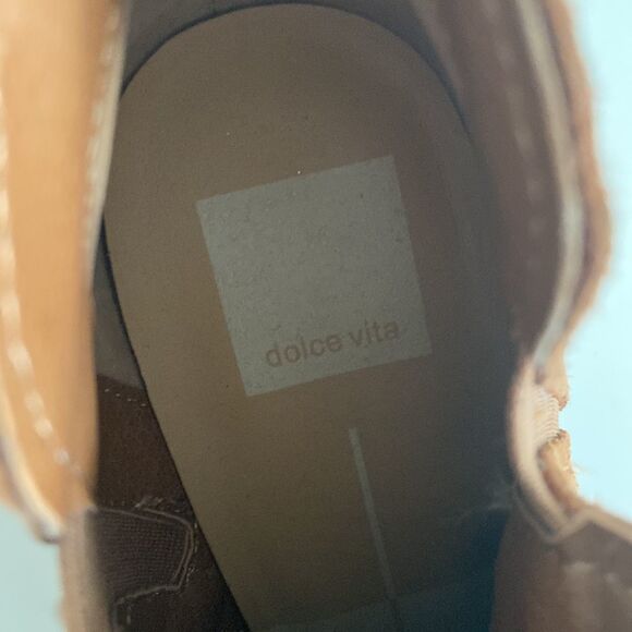 Dolce vita Brown Suede Boots Cowboy western Block heel booties Sz 8.5 - Picture 6 of 12